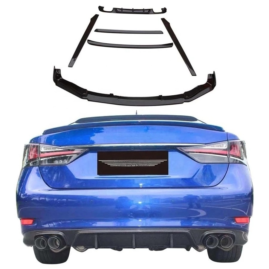 New Carbon Fiber Bumper Body Kits with Exhaust for GS450h/350/250/300h/200t F SPORT Front Lip Side Skirt Rear Diffuser